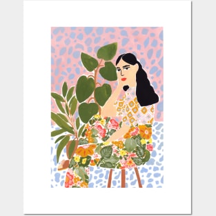 Floral Lady Posters and Art